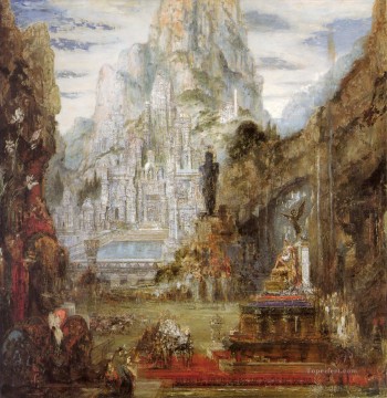 the triumph of alexander the great Symbolism biblical mythological Gustave Moreau Oil Paintings